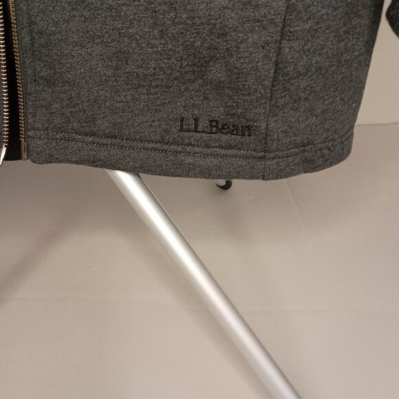 L.L. Bean 1912 Sherpa-Lined Full-Zip Long Sweatshirt Charcoal Women’s Size M - Picture 4 of 16
